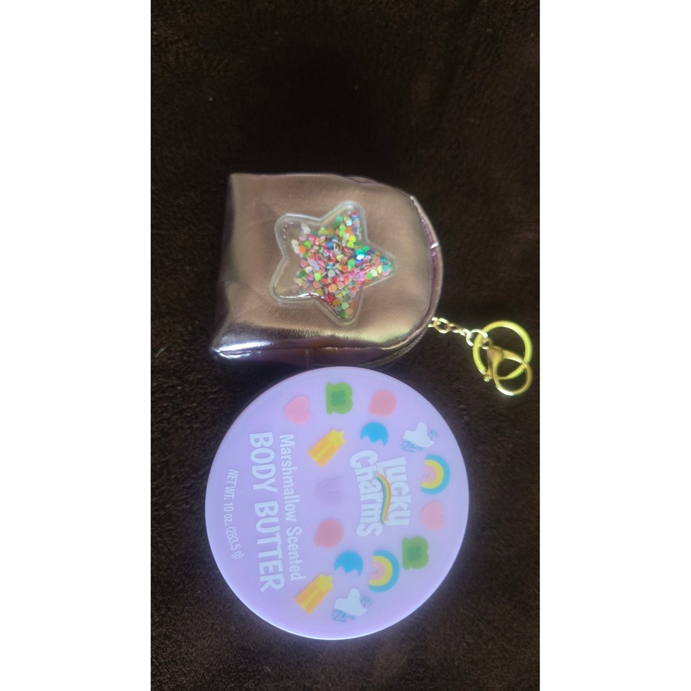 Lucky Charms Marshmallow Scented Body Butter 10oz & Mini Backpack Keychain Set